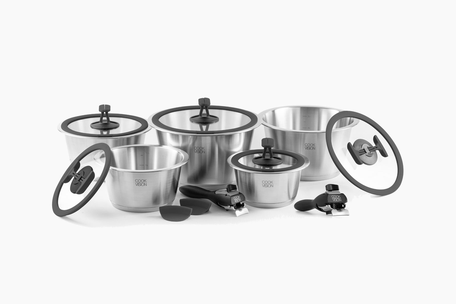 Cookvision – nesto 14-tlg. Mega-Topf-Set schwarz