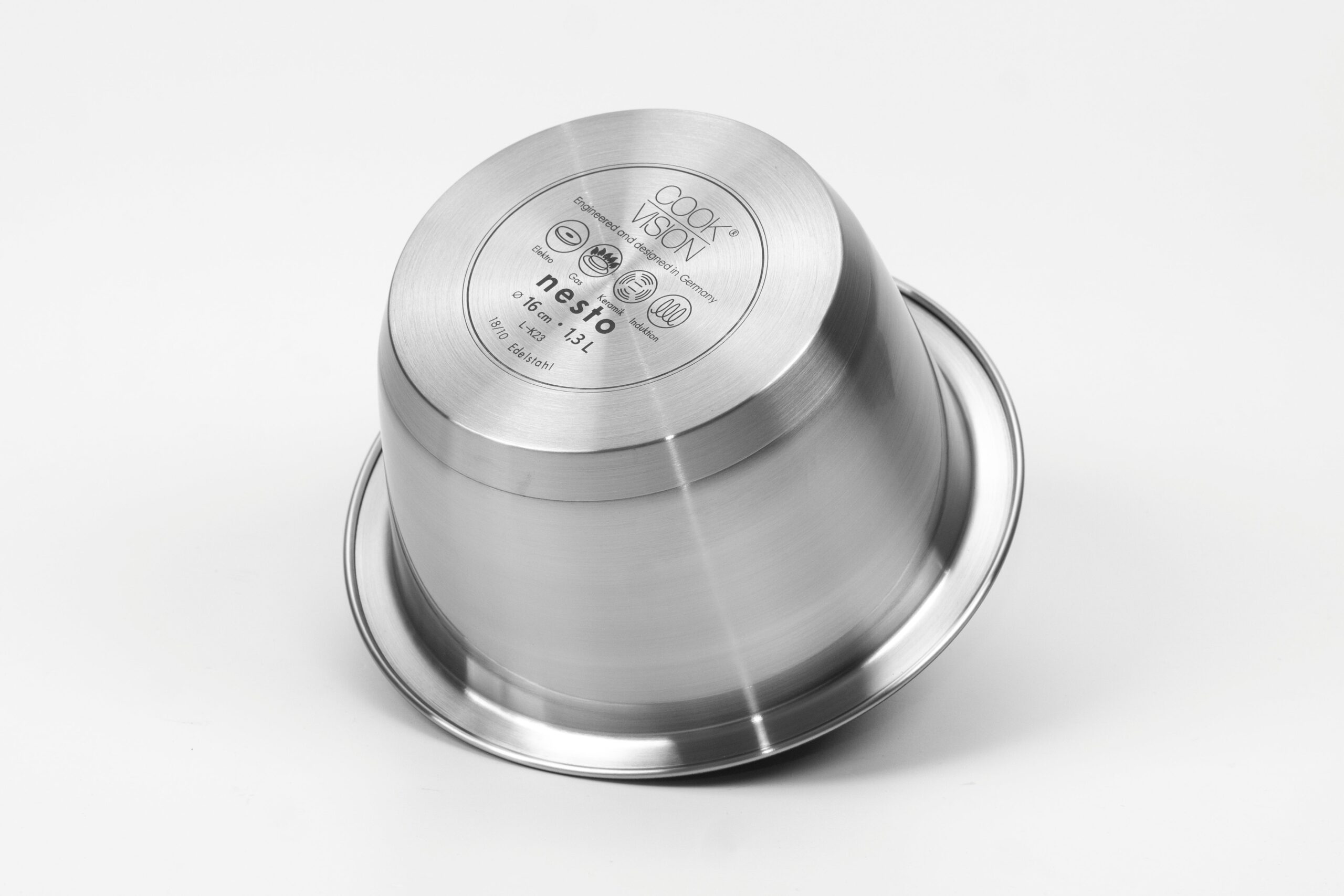 Cookvision – nesto Edelstahl Milchtopf antihaft-beschichtet Ø 16 cm x 9,2 cm, 1,3l – Bild 5