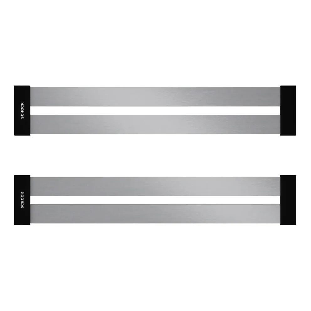Schock 2x2 Design Abtropfgitter Aluminium Edelstahloptik 80x450x12 mm