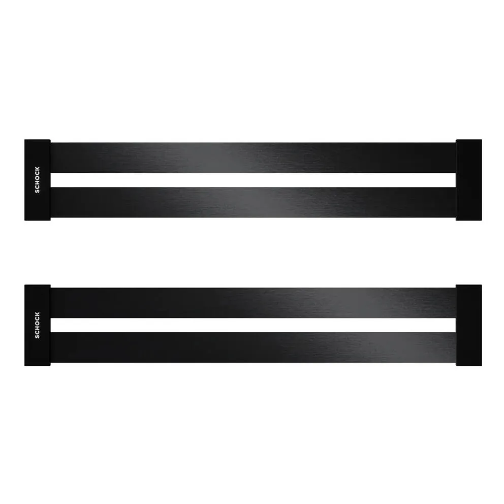 Schock 2x2 Design Abtropfgitter Aluminium schwarz 80x450x12 mm