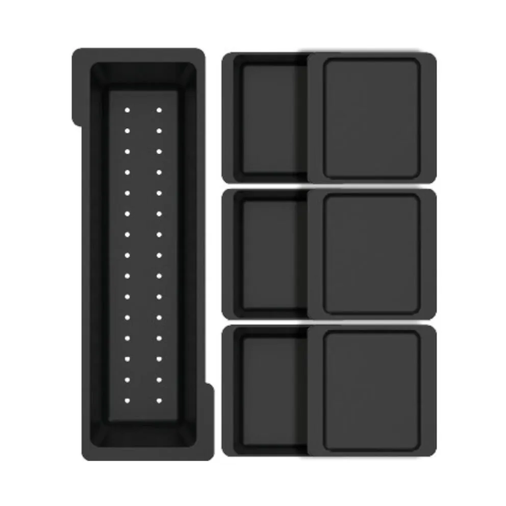 Schock Funktionsschalen-Set 7-teilig Kunststoff schwarz 131x437x115 mm