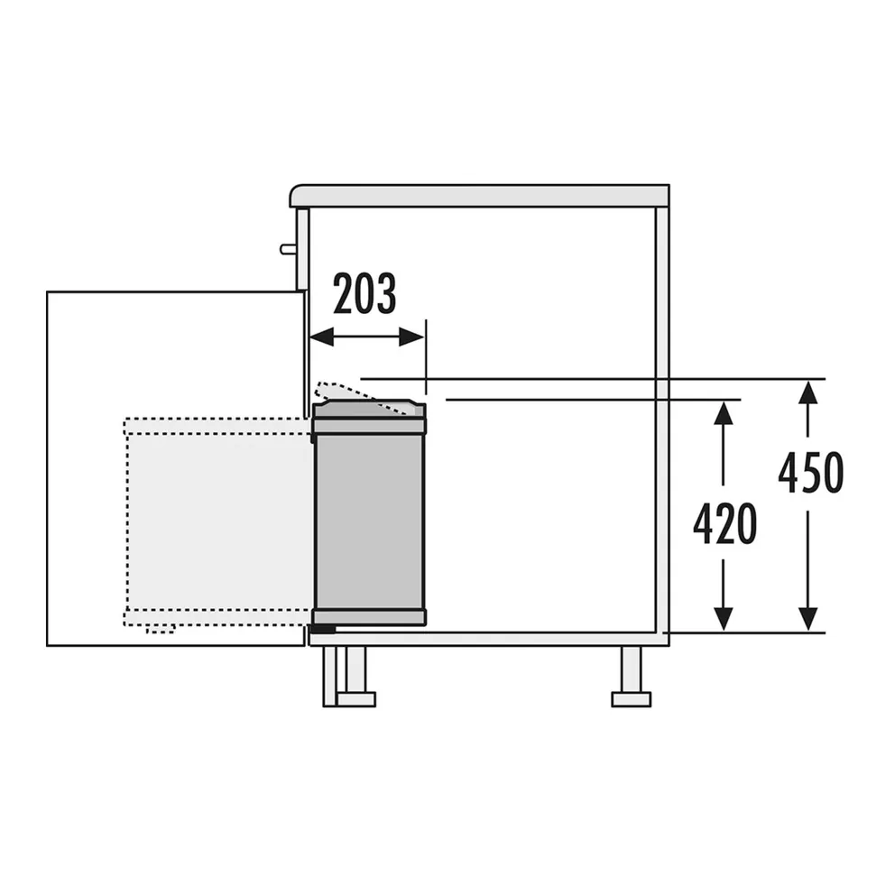 Hailo Sorter 2fach ab 45er Us 2x 8 Ltr. – Bild 3