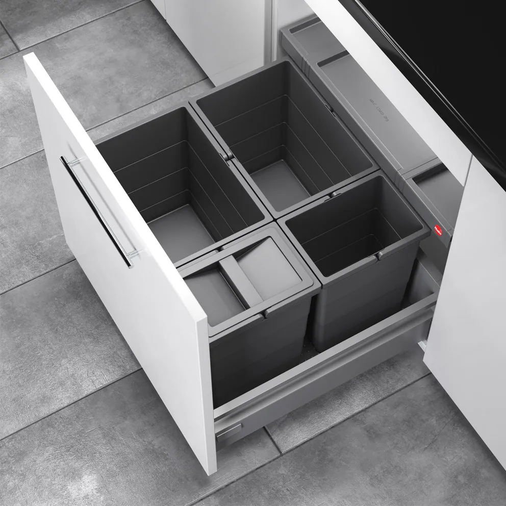 Hailo Abfallsammler Allegro 295 ab 60 cm, 2x18 + 2x8 Liter