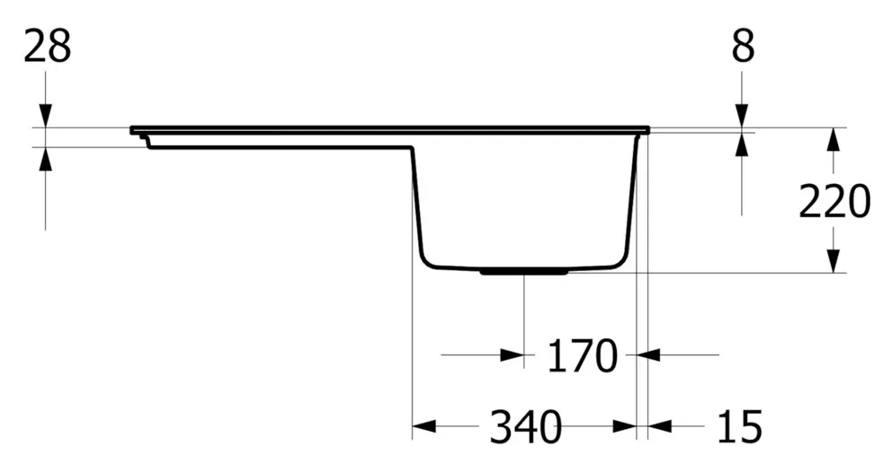 Villeroy & Boch Siluet 45 Flat flächenbündige Spüle – Bild 3