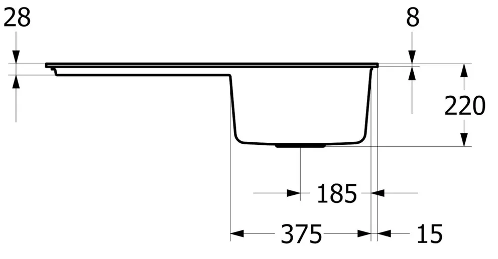 Villeroy & Boch Siluet 50 Flat flächenbündige Spüle – Bild 3