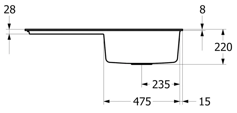 Villeroy & Boch Siluet 60 Flat flächenbündige Spüle – Bild 3