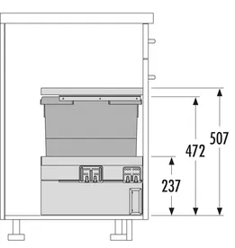 Hailo Cargo-Synchro 1x30 ltr. schiefergrau – Bild 3