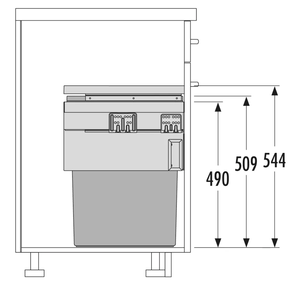 Hailo Cargo-Synchro 1x55 ltr. schiefergrau – Bild 3