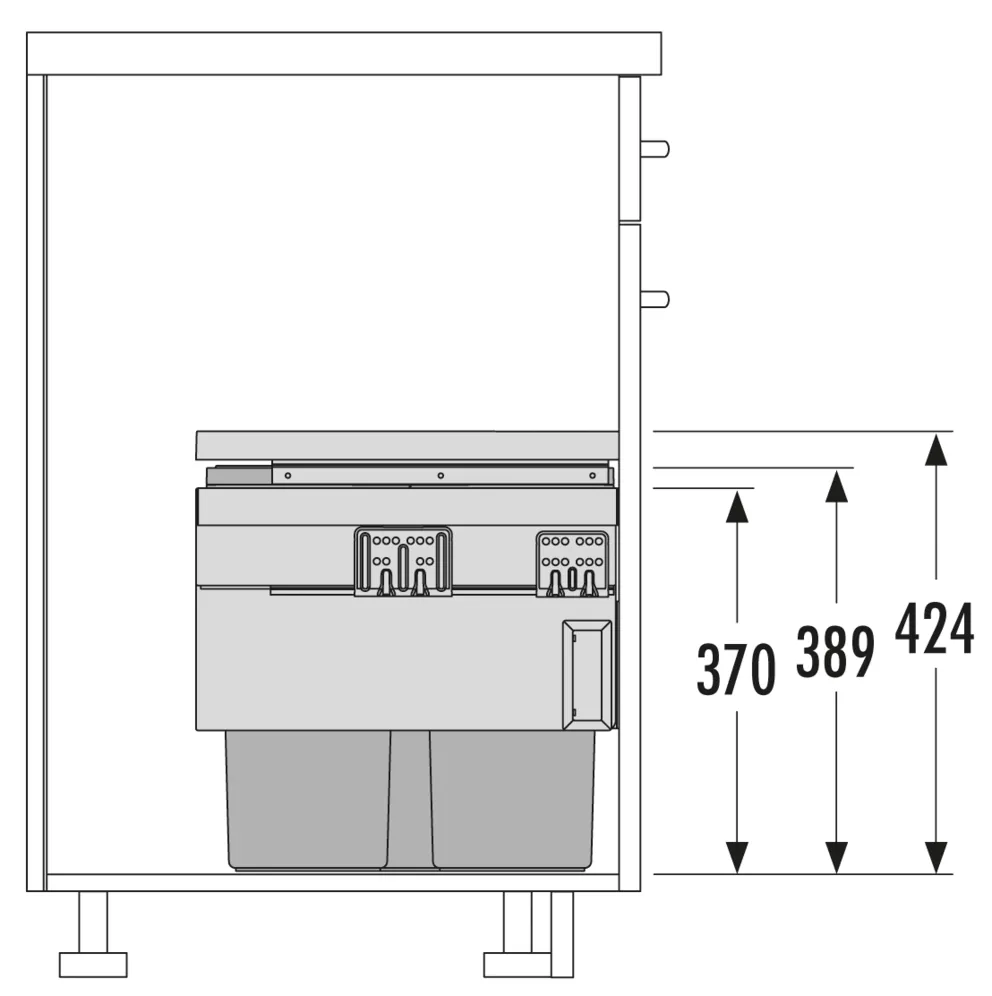 Hailo Cargo-Synchro 1x18 / 2x13 ltr. schiefergrau – Bild 2