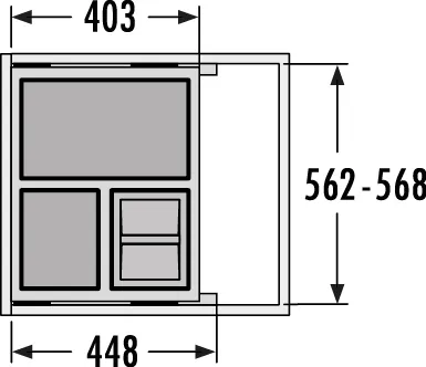 Hailo Euro-Cargo S ab 60 cm 1 x 30 / 2 x 13 ltr. – Bild 3