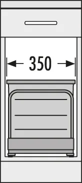 Hailo Bottom-Mount 2x24 ltr. für Frontanbindung Platin-Silber – Bild 3