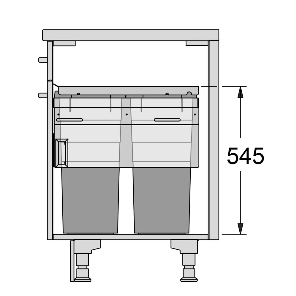 Hailo Euro Cargo 500 2x38 Ltr. dunkelgrau – Bild 3