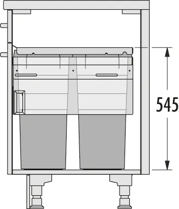 Hailo Euro Cargo 45, 2 x 38 Liter, dunkelgrau – Bild 3