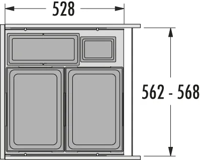 Hailo Euro Cargo 600 ST 2x38/1x12/1x2,5 Liter dunkelgrau – Bild 3