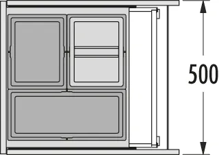 Hailo Triple XL 500, 18/2x13 ltr., Höhe 402 mm – Bild 3