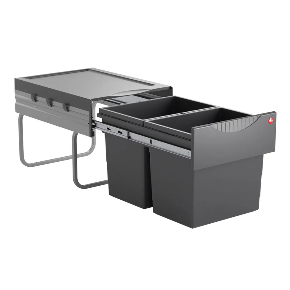 Hailo Raumspar Tandem 2x18 Ltr. dunkelgrau