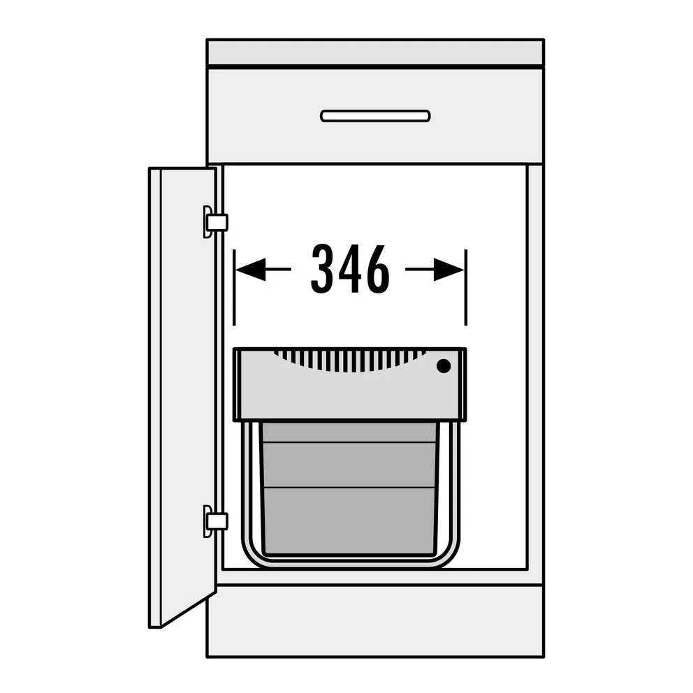 Hailo Raumspar Tandem 2x18 Ltr. dunkelgrau – Bild 4