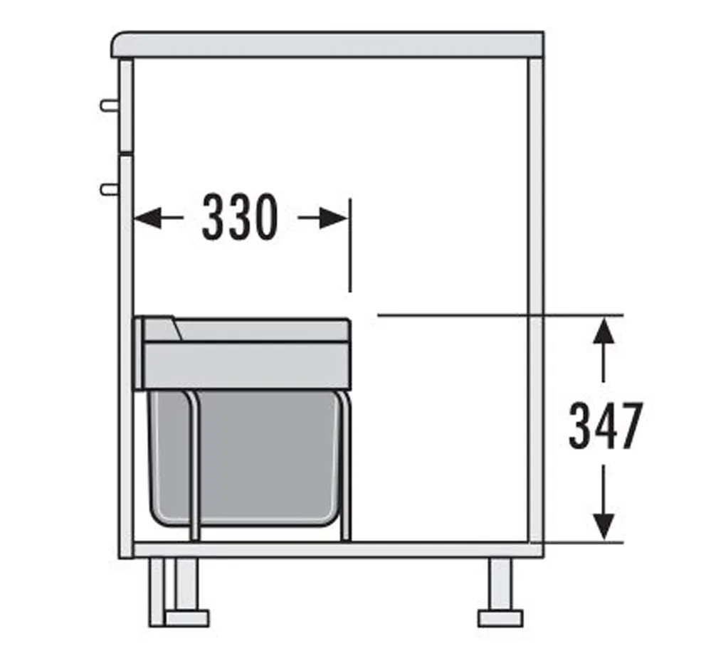 Hailo Raumspar Tandem S 12/8/8 ltr. – Bild 3