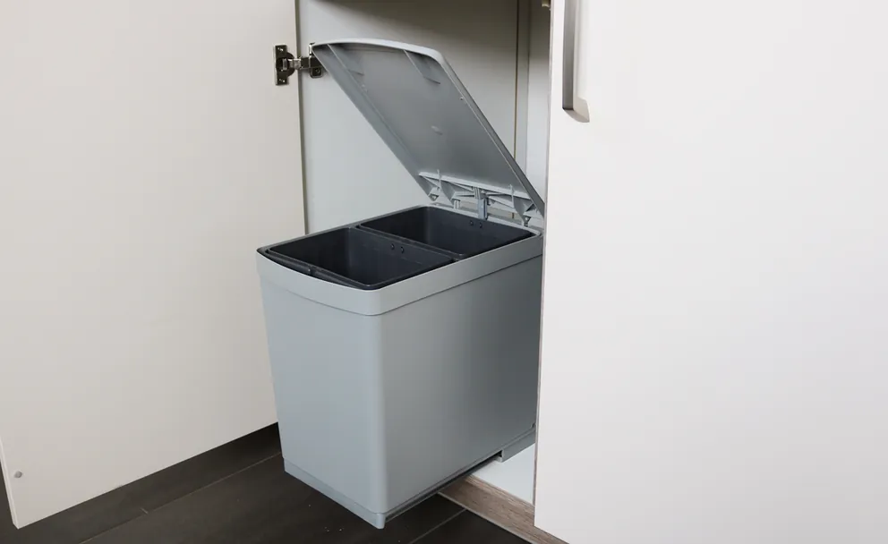 Abfallsammler 2-fach ab 30 cm 2x7,5 L hellgrau