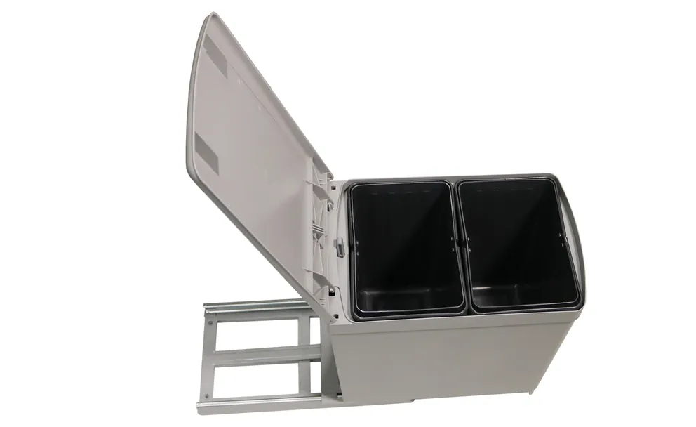 Abfallsammler 2-fach ab 30 cm 2x7,5 L hellgrau – Bild 4