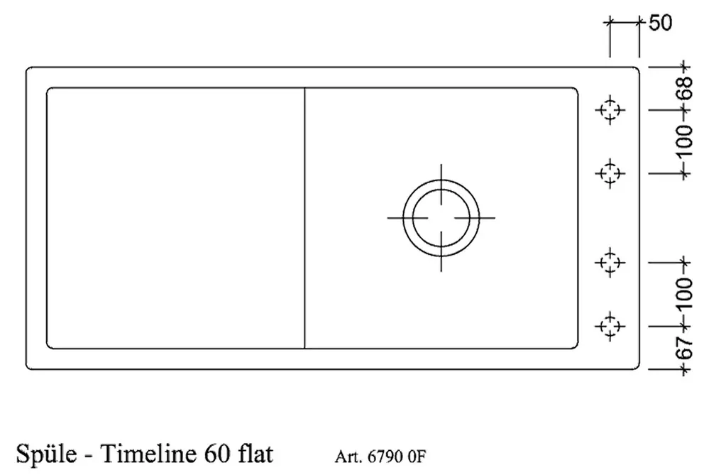 Villeroy & Boch Timeline 60 Flat flächenbündige Spüle – Bild 4