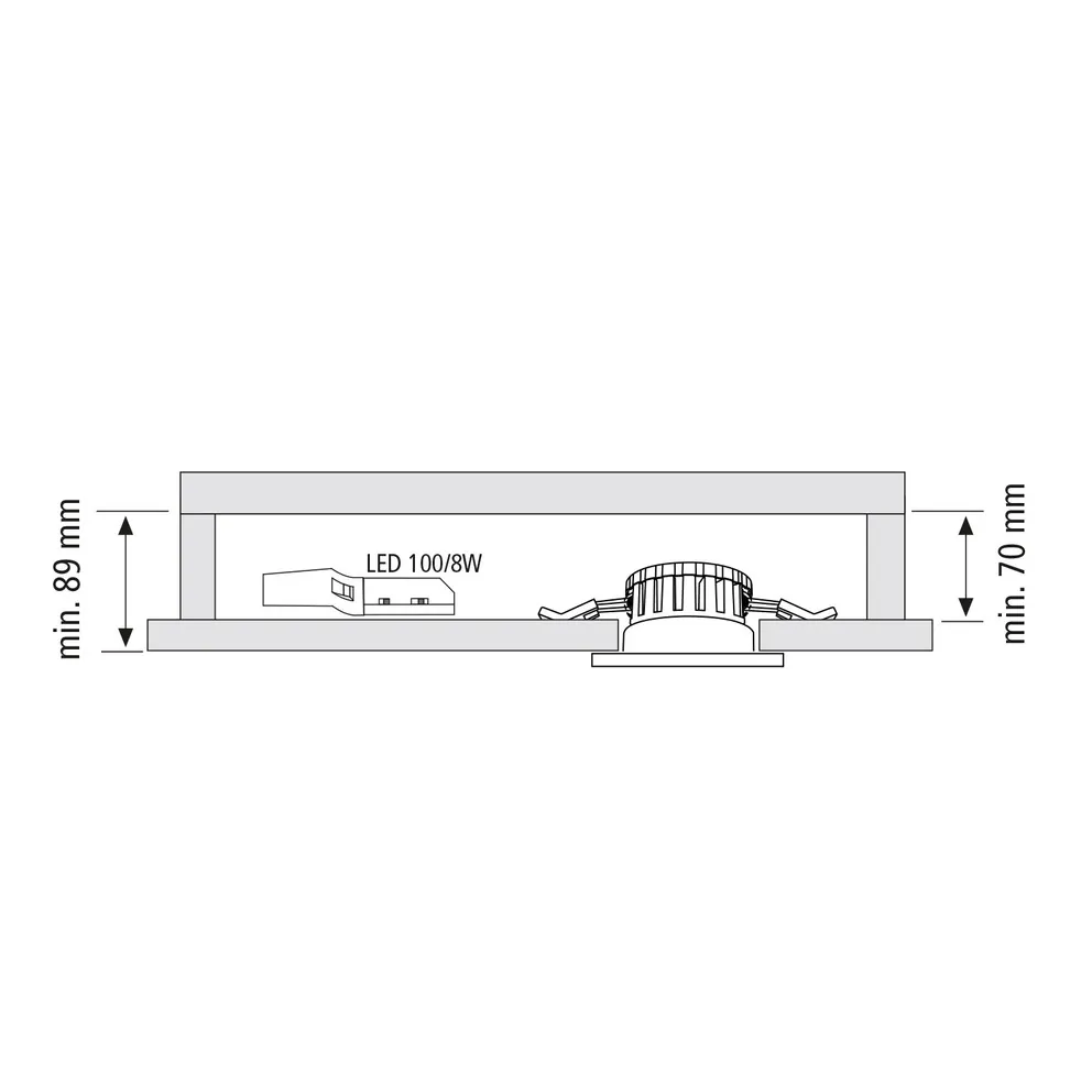 Hera ECO R 68 Einbauleuchte für 230 V 5/8 W ohne Dekorring – Bild 5