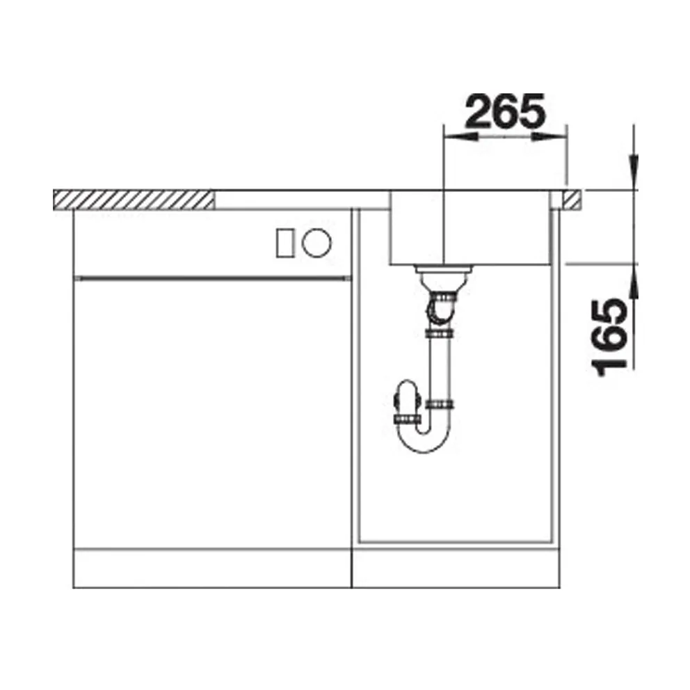 Blanco LANTOS 45 S-IF Compact Edelstahl Bürstfinish reversibel – Bild 4
