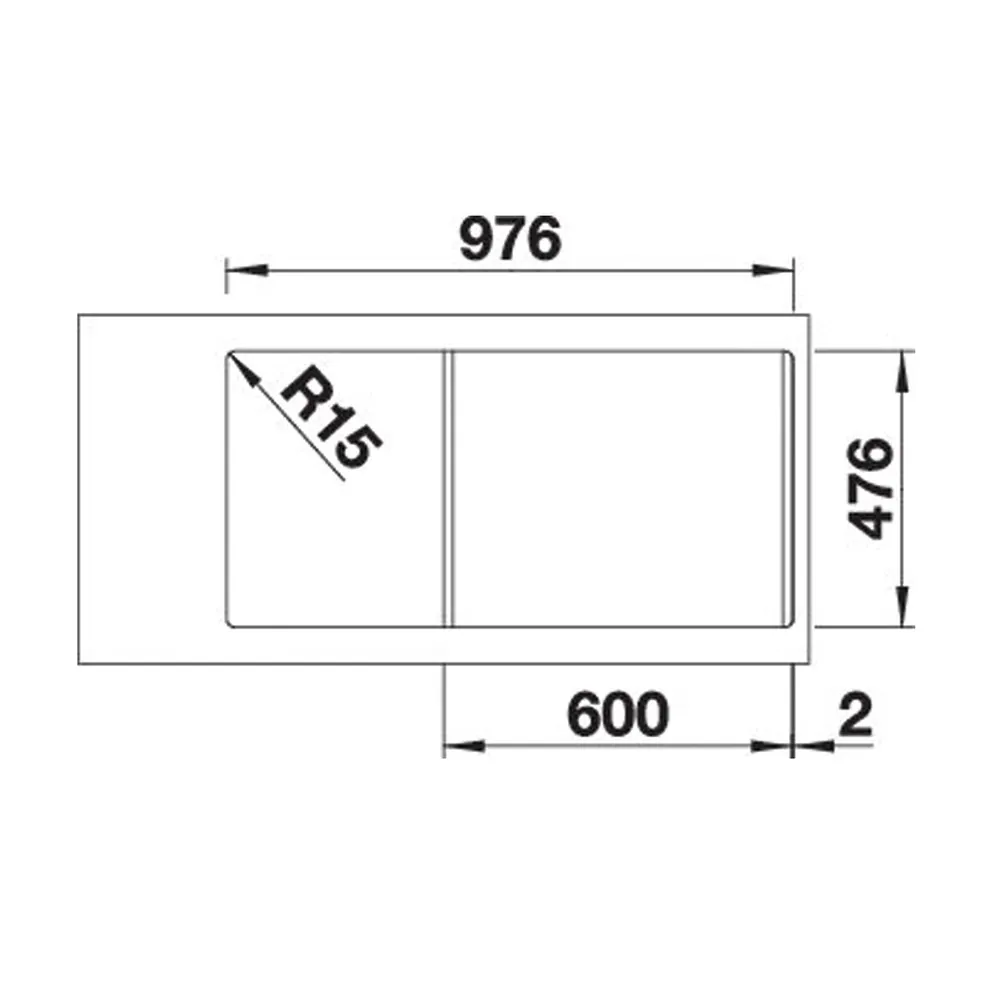 Blanco LANTOS XL 6 S-IF Edelstahl Bürstfinish reversibel – Bild 3