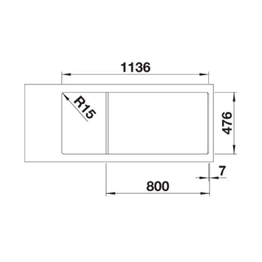Blanco LANTOS 8 S-IF Compact Edelstahl Bürstfinish reversibel – Bild 3