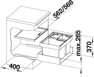 Blanco FLEXON II 60/3, 1x30 / 2x8 ltr. – Bild 2