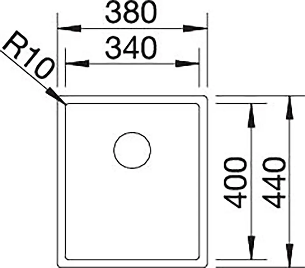 Blanco CLARON 340-U Unterbau Edelstahl – Bild 2