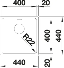 Blanco ANDANO 400-U Edelstahl ohne Ablauffernbedienung – Bild 3