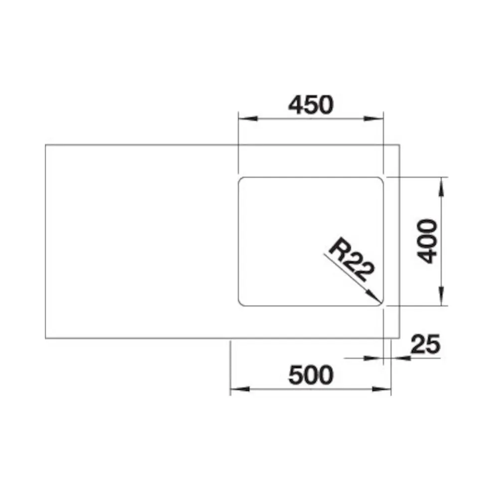 Blanco ANDANO 450-U Unterbau Edelstahl Seidenglanz – Bild 3