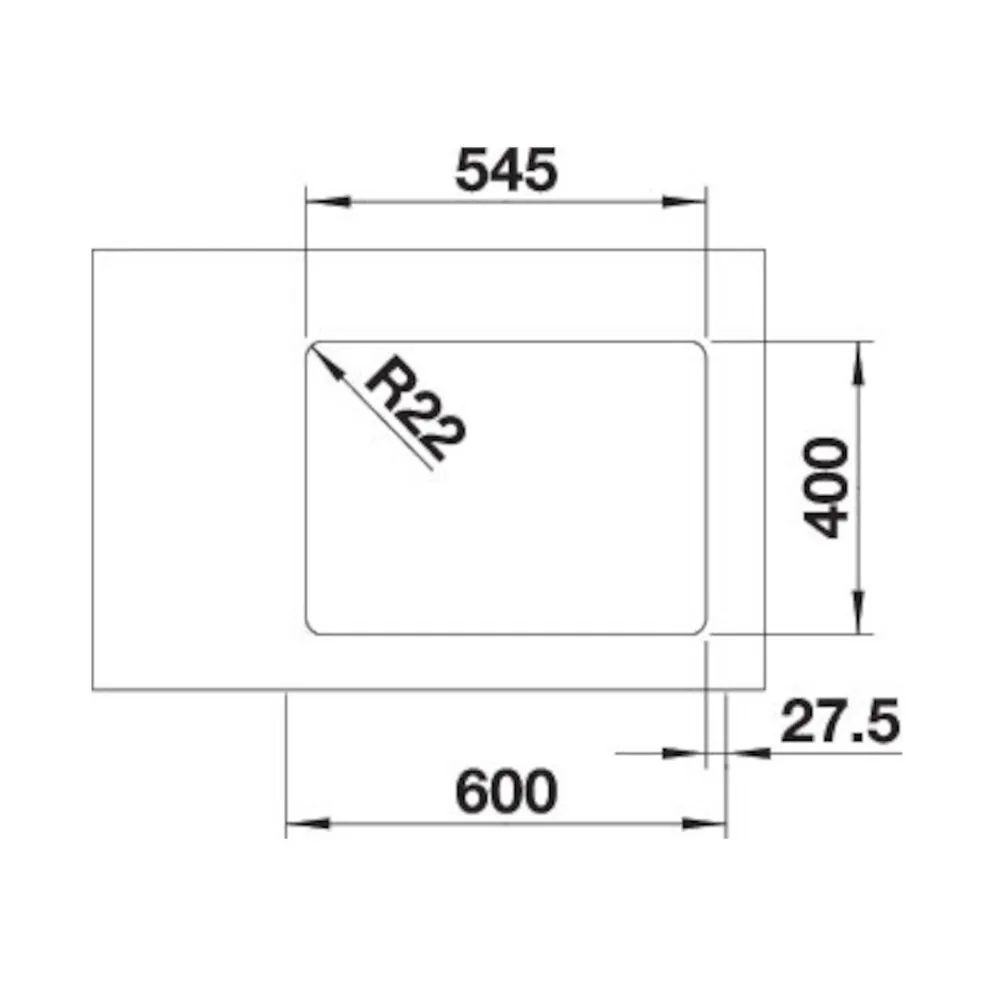 Blanco ANDANO 340/180-U Unterbau Edelstahl Seidenglanz Hauptbecken links – Bild 3