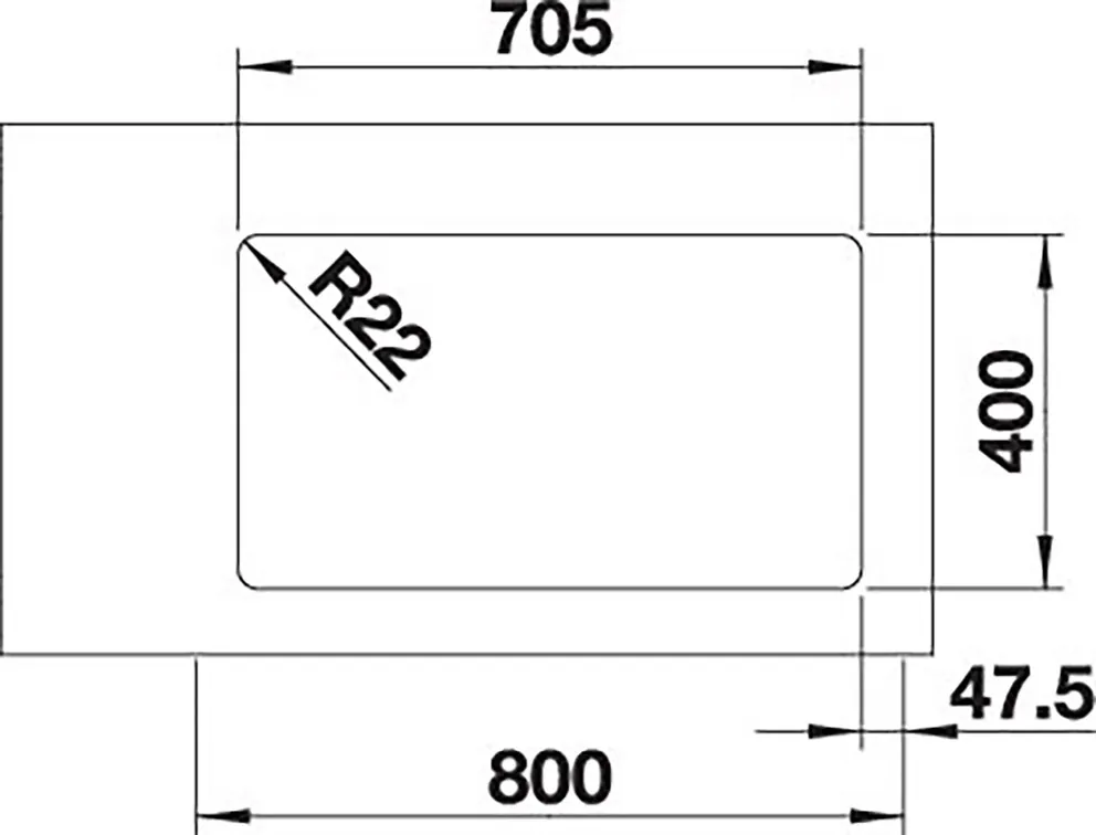 Blanco ANDANO 500/180-U Unterbau Edelstahl Seidenglanz – Bild 3
