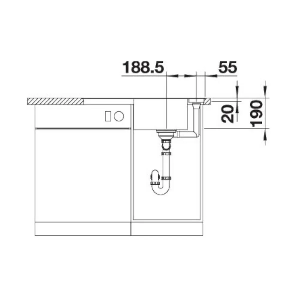 Blanco AXIA III 45 S-F SILGRANIT reversibel – Bild 3
