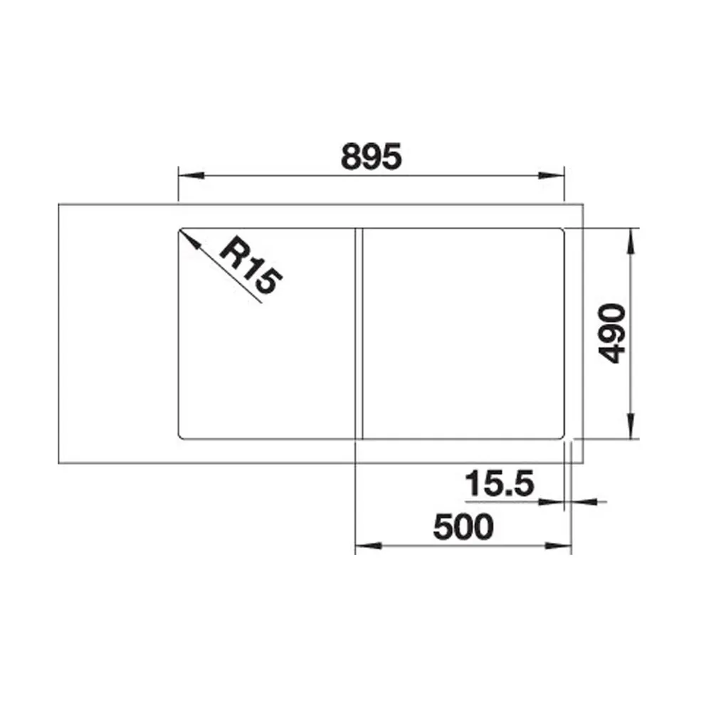 Blanco AXIA III 5 S SILGRANIT reversibel – Bild 3