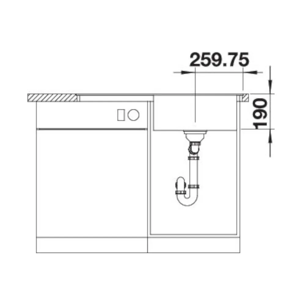 Blanco ZENAR 5 S-F SILGRANIT mit Ablauffernbed., Becken rechts – Bild 3