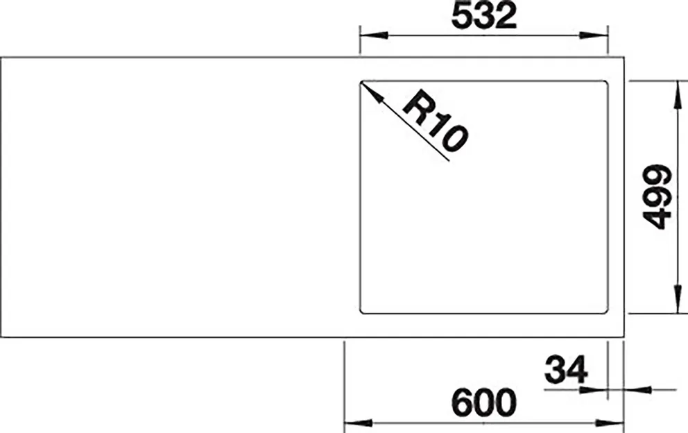 Blanco SUBLINE 500-IF/A SteelFrame SILGRANIT mit Ablauffernbedienung – Bild 3