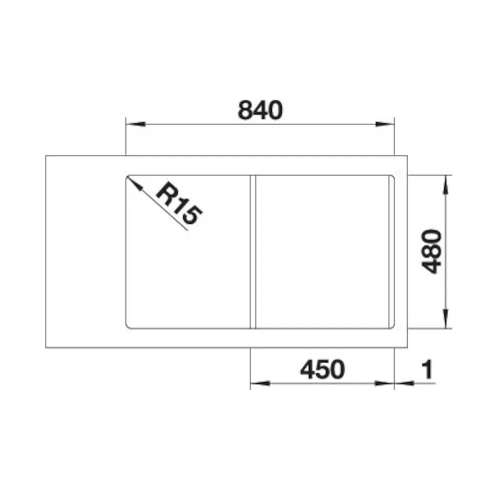 Blanco CLASSIMO 45 S-IF Edelstahl Bürstfinish reversibel – Bild 3