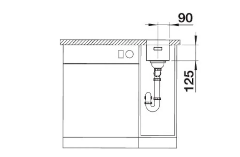 Blanco SOLIS 180-U Unterbau Edelstahl Bürstfinish – Bild 4
