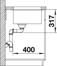 Blanco ETAGON 700-U SILGRANIT ohne Ab-/Überlaufgarnitur – Bild 3