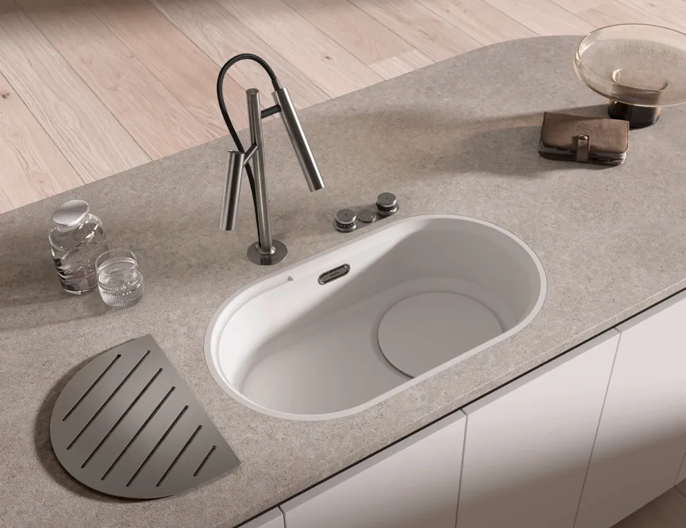 Blanco OOVALON 700-IF VELGRANIT ohne Ablauffernbed., mit Zubehör cloud white – Bild 3