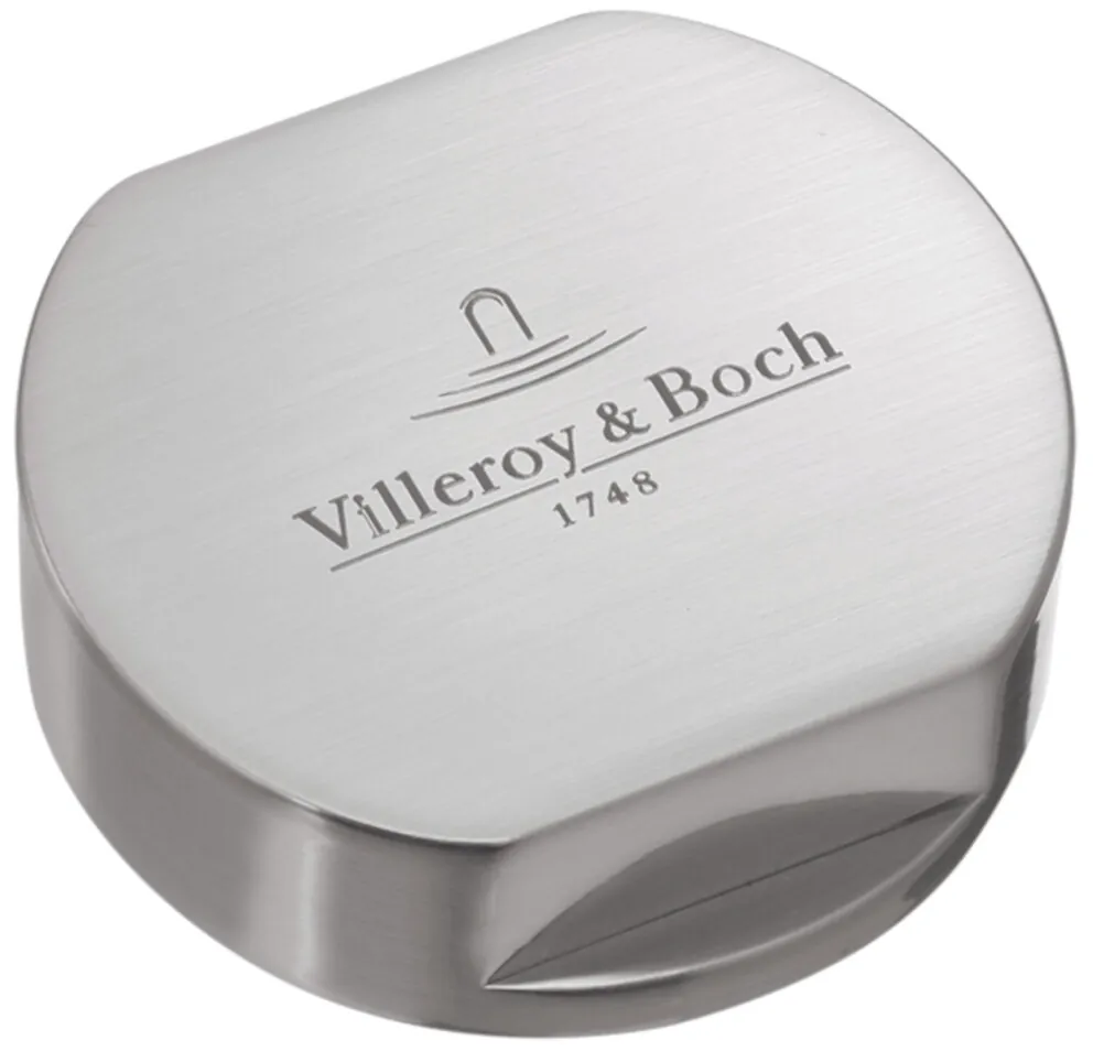 Villeroy & Boch Abdeckkappe für Doppeldrehgriff gebürstet 51 x 82,5 x 41 mm